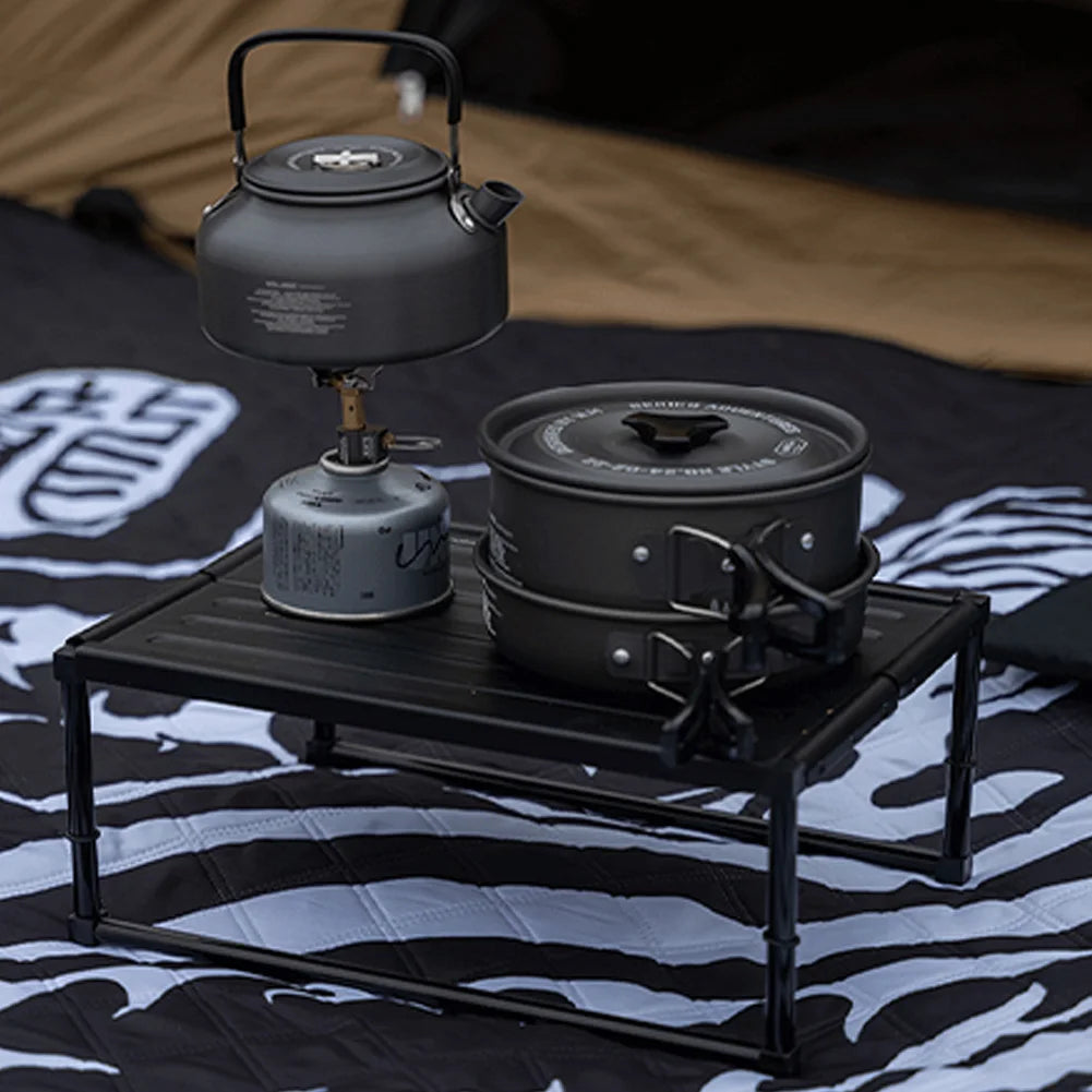 Camping Cookware Set with Water Kettle Portable Camping Stove Tableware Pot Outdoor Fishing Camping Kitchen Supplies