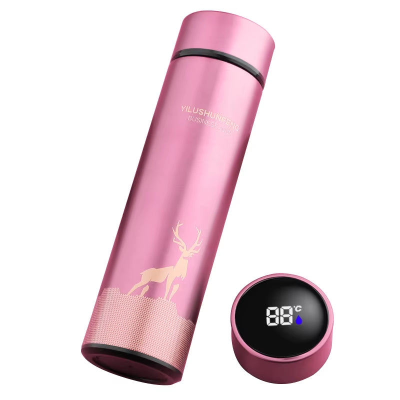 500ML Smart Thermos Water Bottle Led Digital Temperature Display Food Thermos for Tea Coffee Thermal Mugs Beautiful Cup