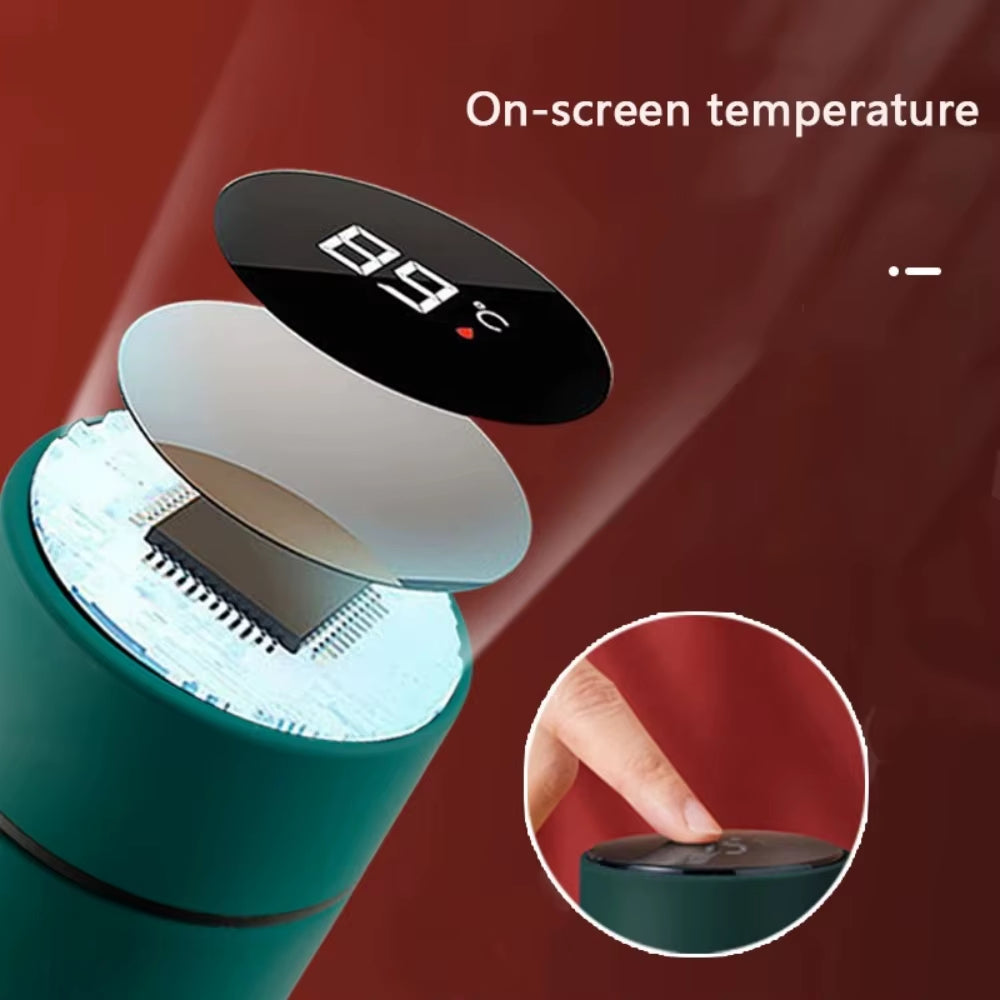 Portable Thermos Bottle Coffee Tea Mug Chinese Style Smart Temperature Display Vacuum Flask Water Bottle with Filter Thermos Cup