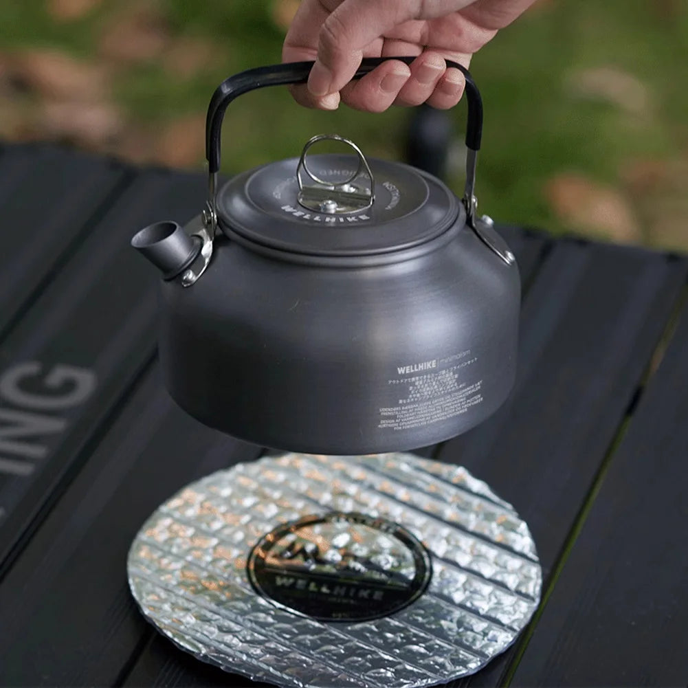 Camping Cookware Set with Water Kettle Portable Camping Stove Tableware Pot Outdoor Fishing Camping Kitchen Supplies