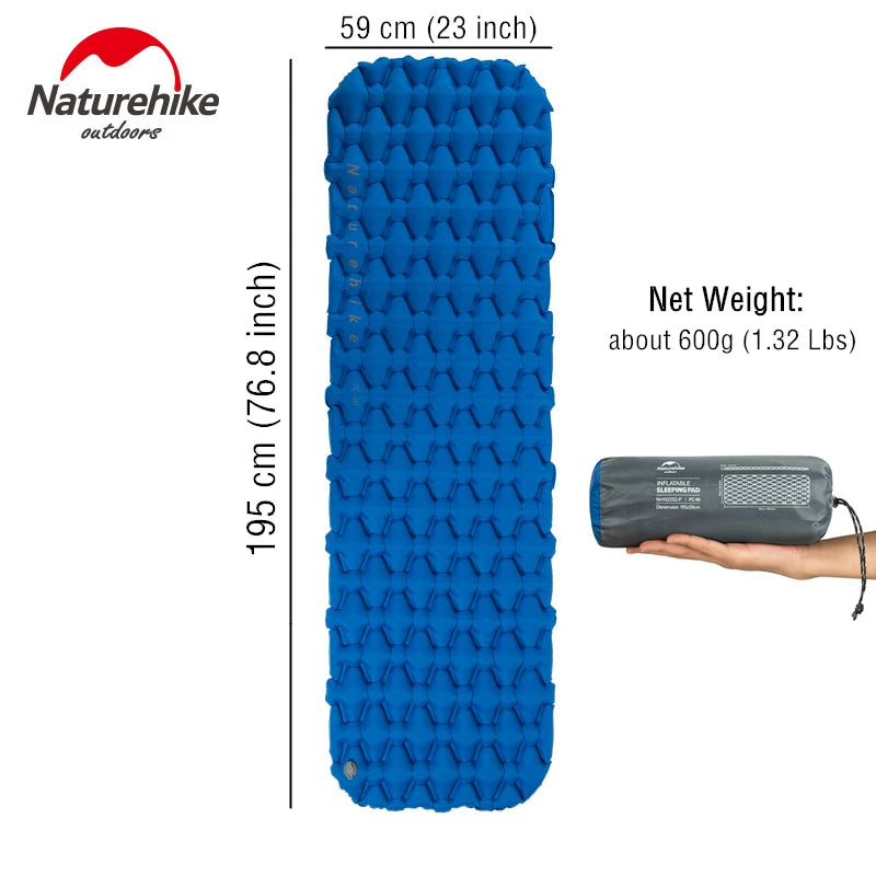 Inflatable Mattress Air Mattress Camping Mat Ultralight Camping Mattress Sleeping Mat Camping Bed Nylon Sleeping Pad