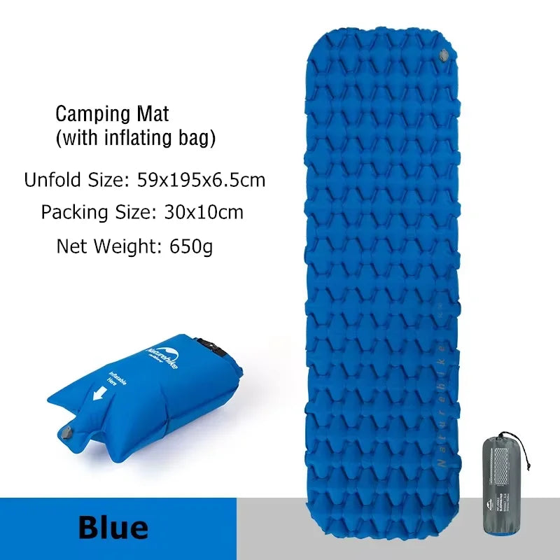 Inflatable Mattress Air Mattress Camping Mat Ultralight Camping Mattress Sleeping Mat Camping Bed Nylon Sleeping Pad