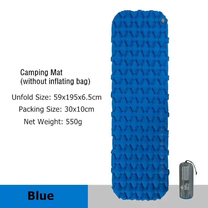 Inflatable Mattress Air Mattress Camping Mat Ultralight Camping Mattress Sleeping Mat Camping Bed Nylon Sleeping Pad