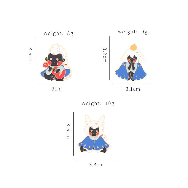 Animal Set Pins Unicorn Hippopotamus Pig Panda Cat Dog Rabbit Brooches Badges Funny Friends Gifts Pins for Backpacks Wholesale