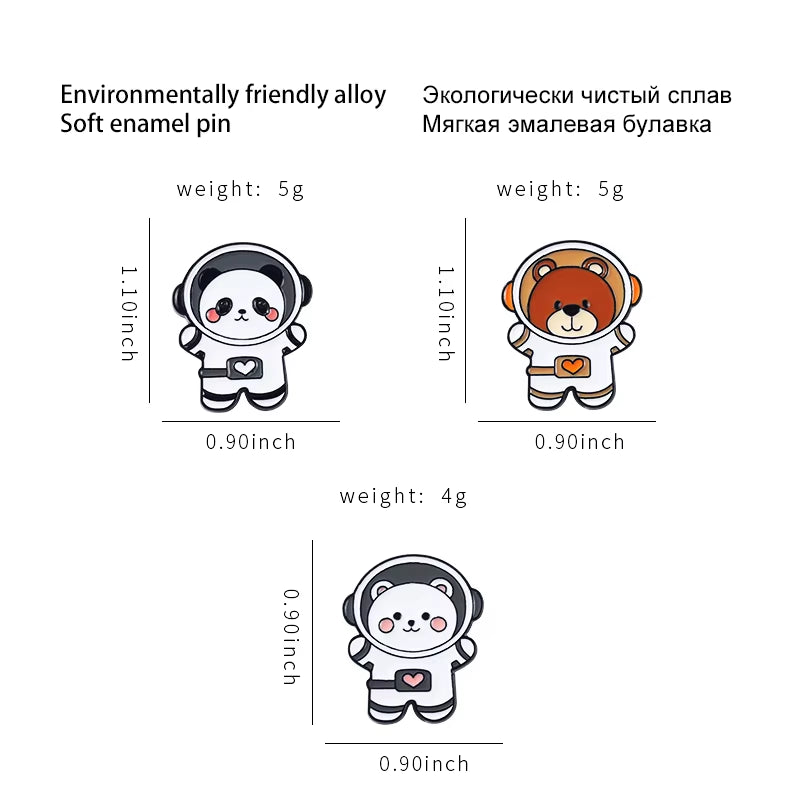 Animal Set Pins Unicorn Hippopotamus Pig Panda Cat Dog Rabbit Brooches Badges Funny Friends Gifts Pins for Backpacks Wholesale